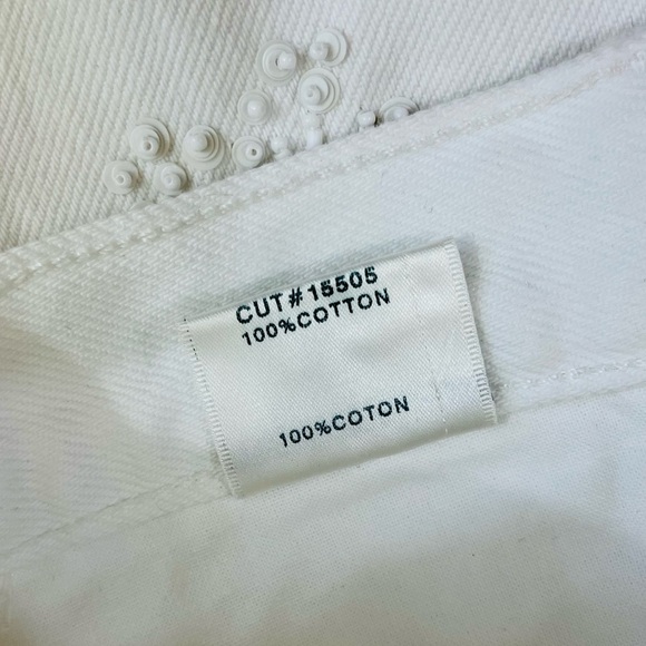 J Brand “Bonny” Embellished Denim White Mini Skirt - Picture 14 of 16